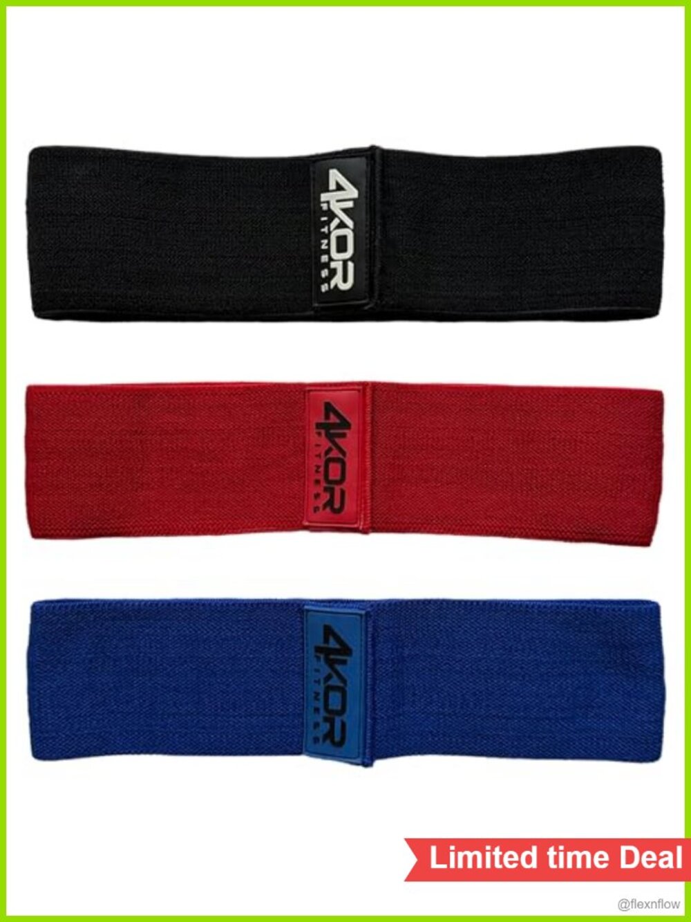 Resistance Loop Band Set of 3 for Glute Building Strength Training Yoga Pilates